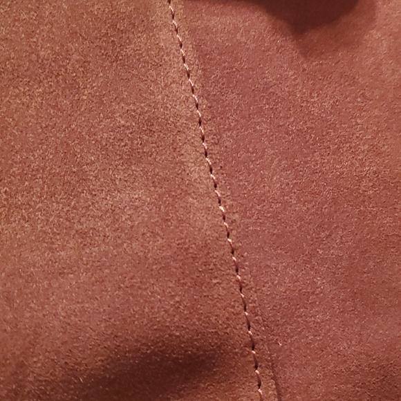 NWOT FREE PEOPLE ZAHARA SUEDE MULBERRY MESSENGER BAG - Picture 13 of 14